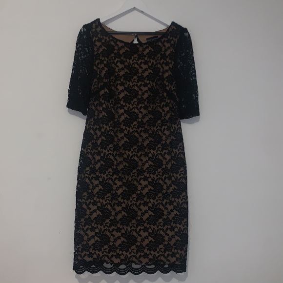 Connected apparel | elbow sleeve lace sheath Open Back Dress Size 14 - Picture 6 of 15